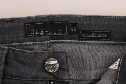 Gray Cotton Slim Fit Denim Jeans - Designed by Acht Available to Buy at a Discounted Price on Moon Behind The Hill Online Designer Discount Store