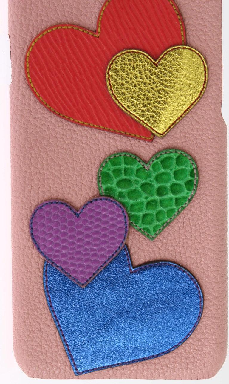 Pink Leather Heart Phone Cover designed by Dolce & Gabbana available from Moon Behind The Hill's Accessories range