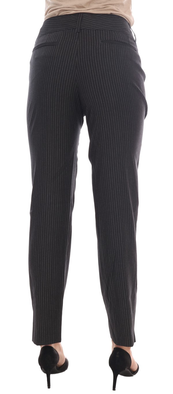 Gray Wool Stretch Slim Dress Pants - Designed by Dolce & Gabbana Available to Buy at a Discounted Price on Moon Behind The Hill Online Designer Discount Store