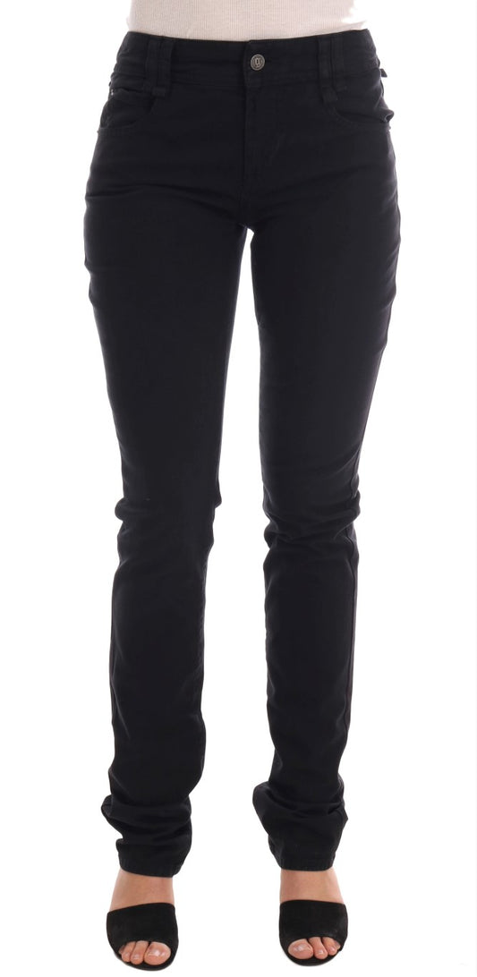 Black Cotton Denim Stretch Regular Fit Jeans - Designed by John Galliano Available to Buy at a Discounted Price on Moon Behind The Hill Online Designer Discount Store