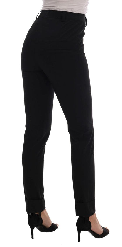 Black Stretch Leggings Pants - Designed by Ermanno Scervino Available to Buy at a Discounted Price on Moon Behind The Hill Online Designer Discount Store