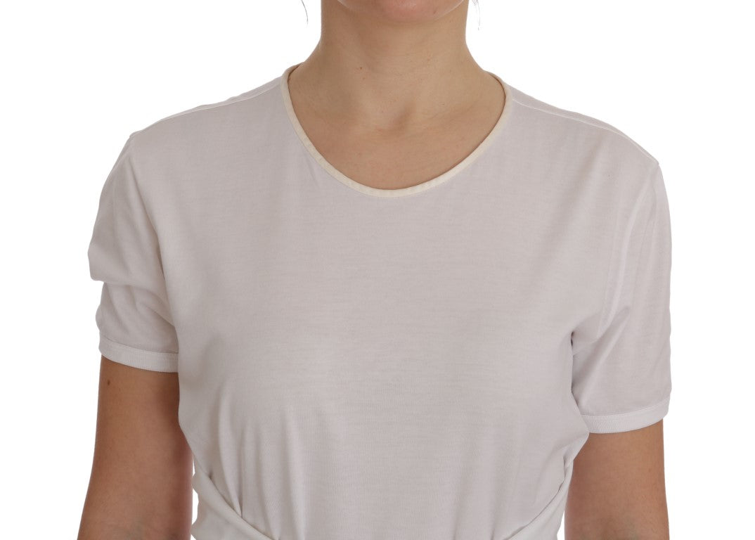 White Cotton Silk T-Shirt designed by Dolce & Gabbana available from Moon Behind The Hill's Women's Clothing range
