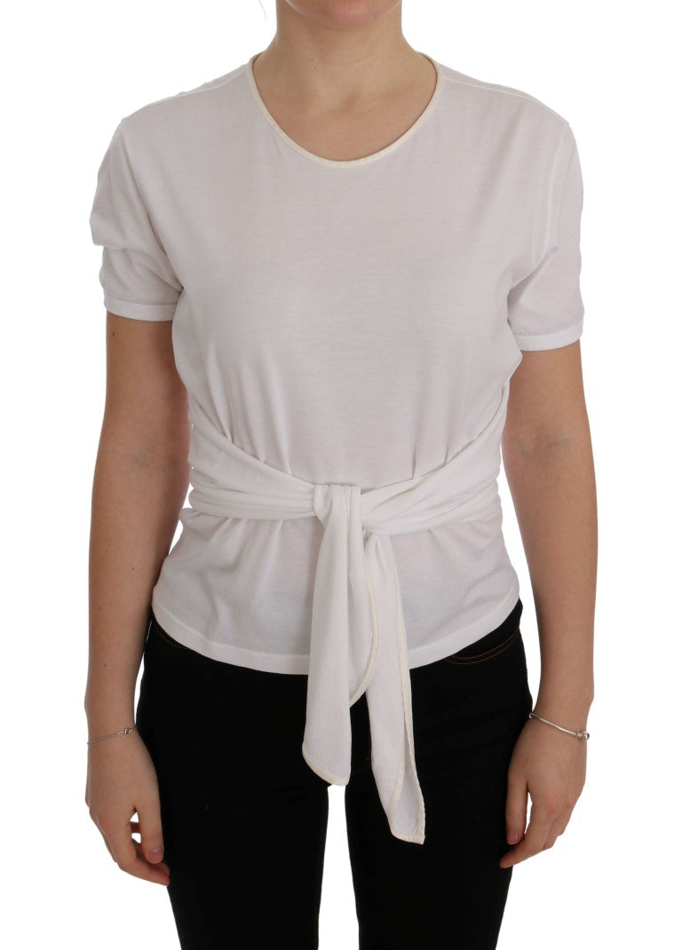 White Cotton Silk T-Shirt designed by Dolce & Gabbana available from Moon Behind The Hill's Women's Clothing range