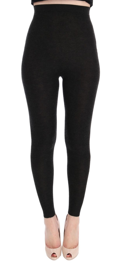 Gray Cashmere Stretch Tights - Designed by Dolce & Gabbana Available to Buy at a Discounted Price on Moon Behind The Hill Online Designer Discount Store