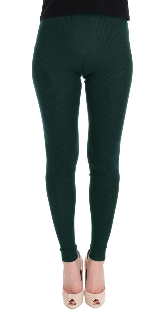 Green Cashmere Stretch Tights - Designed by Dolce & Gabbana Available to Buy at a Discounted Price on Moon Behind The Hill Online Designer Discount Store