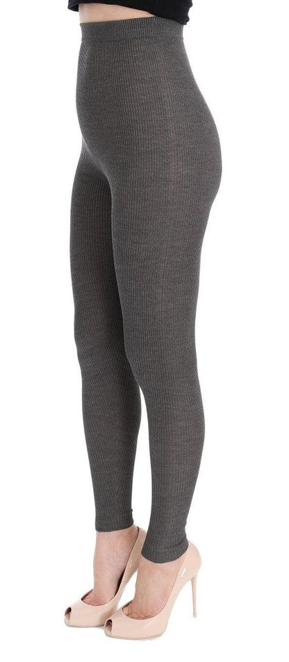 Gray Cashmere Stretch Tights - Designed by Dolce & Gabbana Available to Buy at a Discounted Price on Moon Behind The Hill Online Designer Discount Store