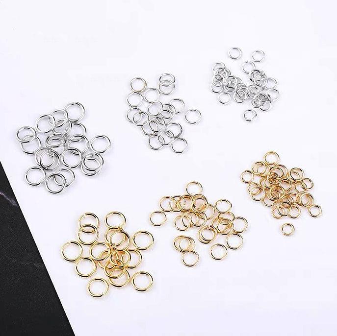 DIY supply - 4mm tiny open metal rings (10 pieces, gold/silver) - Designed by Upcycle with Jing Available to Buy at a Discounted Price on Moon Behind The Hill Online Designer Discount Store