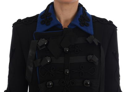 Black Wool Trench Jacket - Designed by Dolce & Gabbana Available to Buy at a Discounted Price on Moon Behind The Hill Online Designer Discount Store