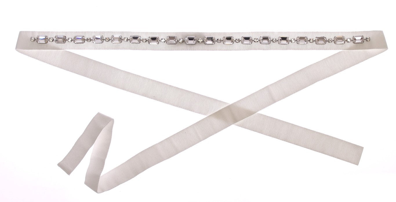 White Crystal Stones Waist Belt designed by Dolce & Gabbana available from Moon Behind The Hill's Women's Accessories range