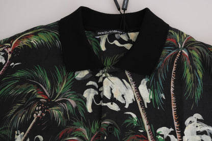 Black Volcano Sicily Short Sleeve T-Shirt - Designed by Dolce & Gabbana Available to Buy at a Discounted Price on Moon Behind The Hill Online Designer Discount Store