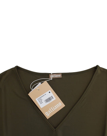 Green shortsleeved blouse top