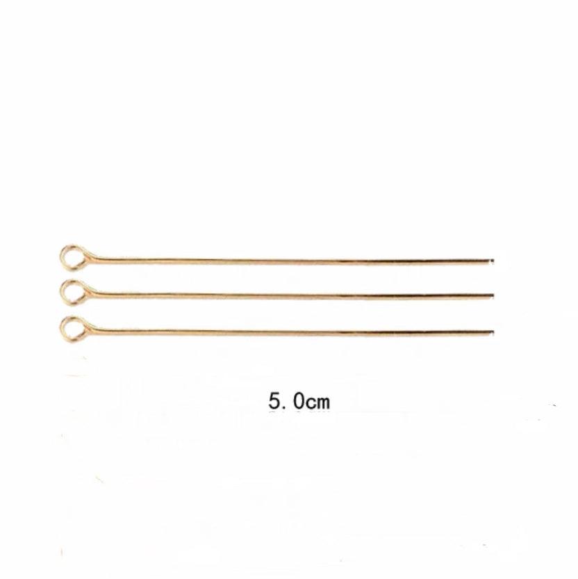 DIY supply - 5cm eye pins (8 pieces, gold/silver) - Designed by Upcycle with Jing Available to Buy at a Discounted Price on Moon Behind The Hill Online Designer Discount Store