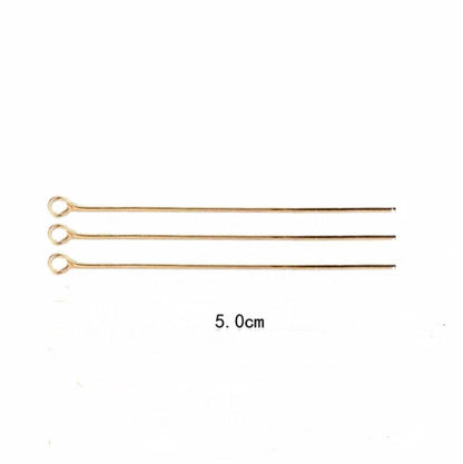 DIY supply - 5cm eye pins (8 pieces, gold/silver) - Designed by Upcycle with Jing Available to Buy at a Discounted Price on Moon Behind The Hill Online Designer Discount Store
