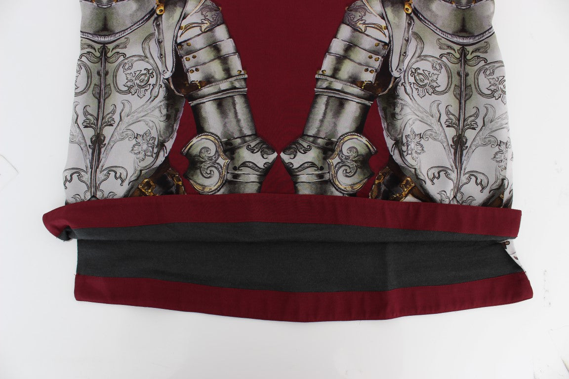 Red Knight Print Silk Blouse T-shirt designed by Dolce & Gabbana available from Moon Behind The Hill's Women's Clothing range