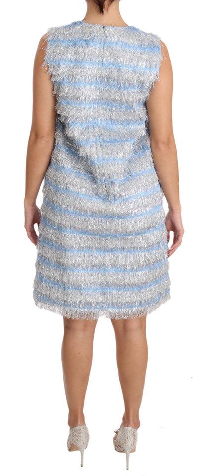 Light Blue Silver Shift Gown Dress designed by Dolce & Gabbana available from Moon Behind The Hill's Women's Clothing range