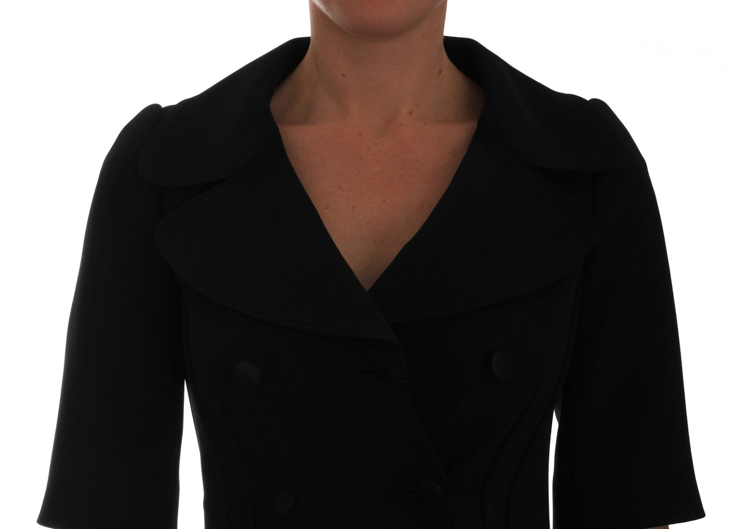 Black Short Croped Jacket Blazer - Designed by Dolce & Gabbana Available to Buy at a Discounted Price on Moon Behind The Hill Online Designer Discount Store