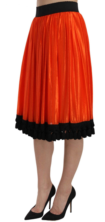 Orange High Waist Knee Length Skirt designed by Dolce & Gabbana available from Moon Behind The Hill's Women's Clothing range