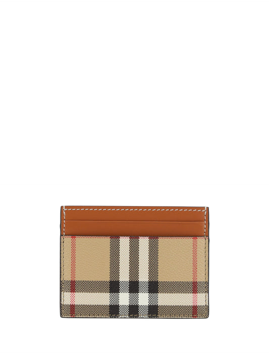 Burberry Brown Printed Canvas Cardholder Wallet