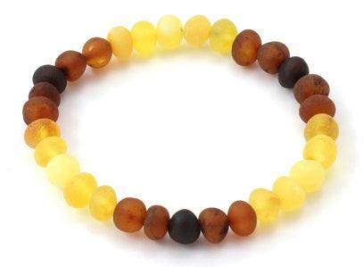 Amber Raw Modern Rainbow Bracelet for Adults - Designed by TipTopEco Available to Buy at a Discounted Price on Moon Behind The Hill Online Designer Discount Store