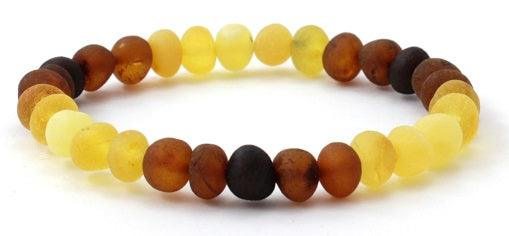 Amber Raw Modern Rainbow Bracelet for Adults - Designed by TipTopEco Available to Buy at a Discounted Price on Moon Behind The Hill Online Designer Discount Store