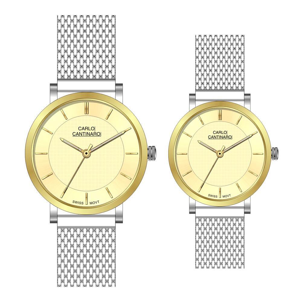 Carlo Cantinaro CC3001SM005 Partner Ladies & Men's Watch Set - Designed by Carlo Cantinaro Available to Buy at a Discounted Price on Moon Behind The Hill Online Designer Discount Store