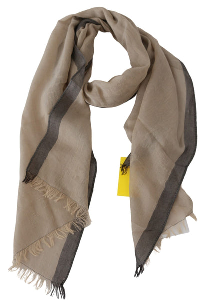 Beige Women Cotton Shawl  Scarf - Designed by Costume National Available to Buy at a Discounted Price on Moon Behind The Hill Online Designer Discount Store