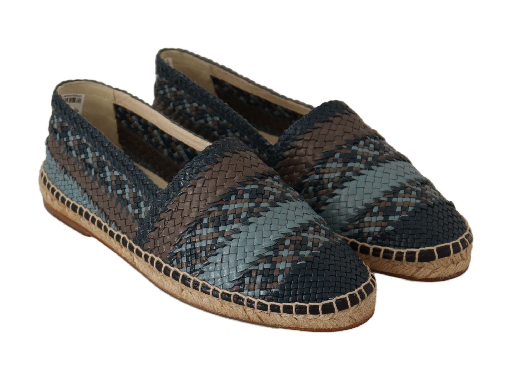 Blue Gray Slip On Buffalo Espadrille Shoes - Designed by Dolce & Gabbana Available to Buy at a Discounted Price on Moon Behind The Hill Online Designer Discount Store