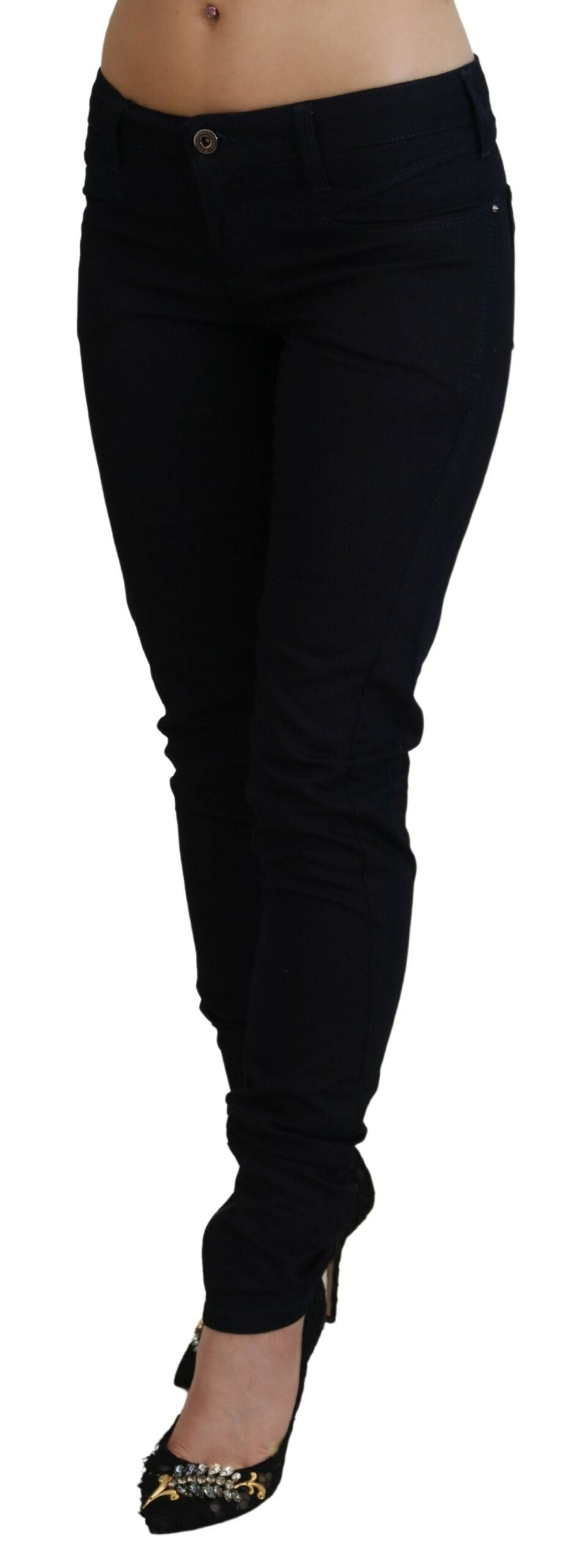 Costume National Black Low Waist Skinny Women Denim Jeans - Designed by Costume National Available to Buy at a Discounted Price on Moon Behind The Hill Online Designer Discount Store