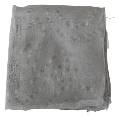 Costume National Grey Fringe Neck Wrap Cotton Scarf - Designed by Costume National Available to Buy at a Discounted Price on Moon Behind The Hill Online Designer Discount Store