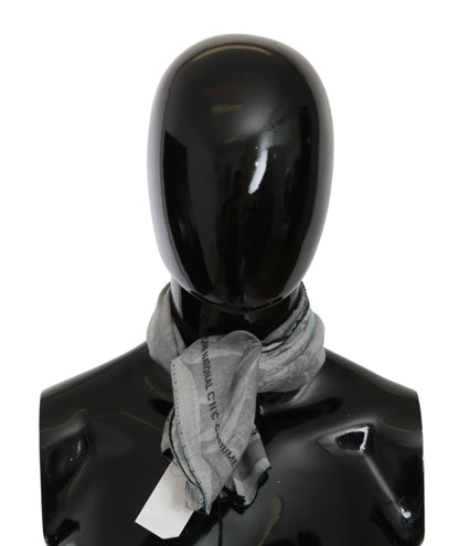 Costume National Grey Silk Shawl Foulard Wrap Scarf - Designed by Costume National Available to Buy at a Discounted Price on Moon Behind The Hill Online Designer Discount Store