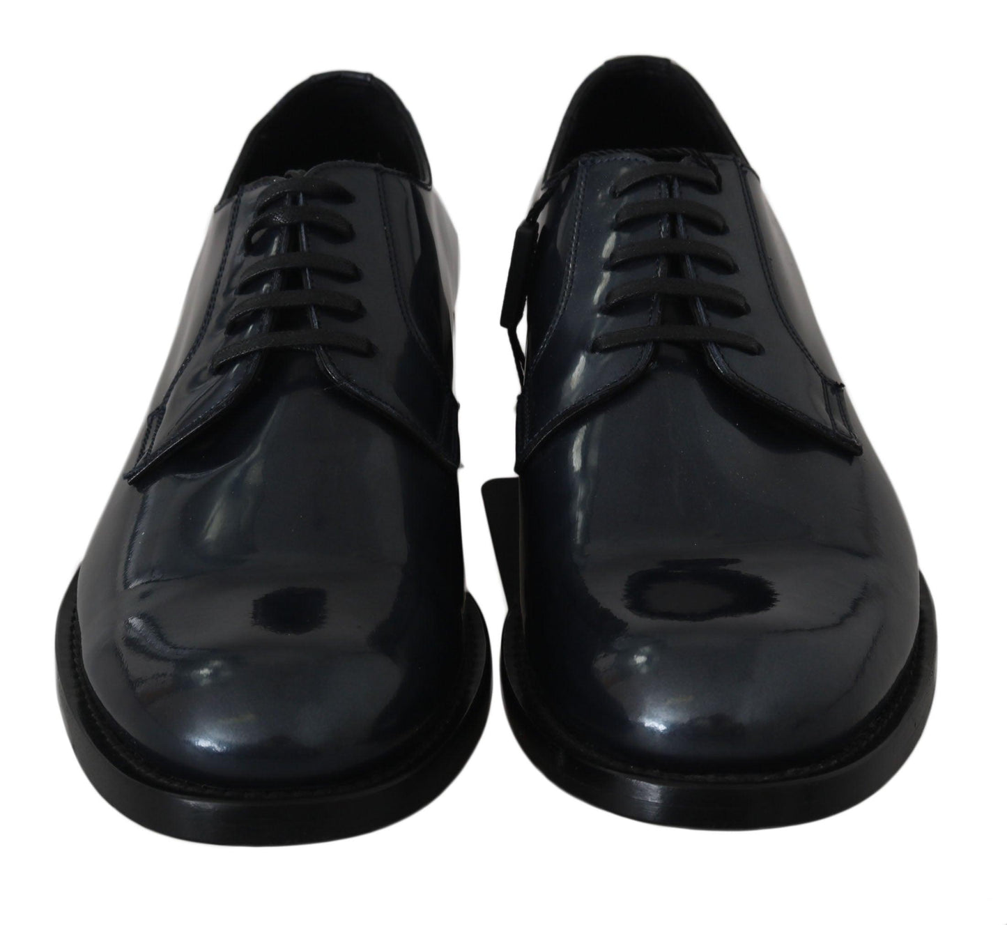 Blue Leather Derby Dress Formal Shoes - Designed by Dolce & Gabbana Available to Buy at a Discounted Price on Moon Behind The Hill Online Designer Discount Store