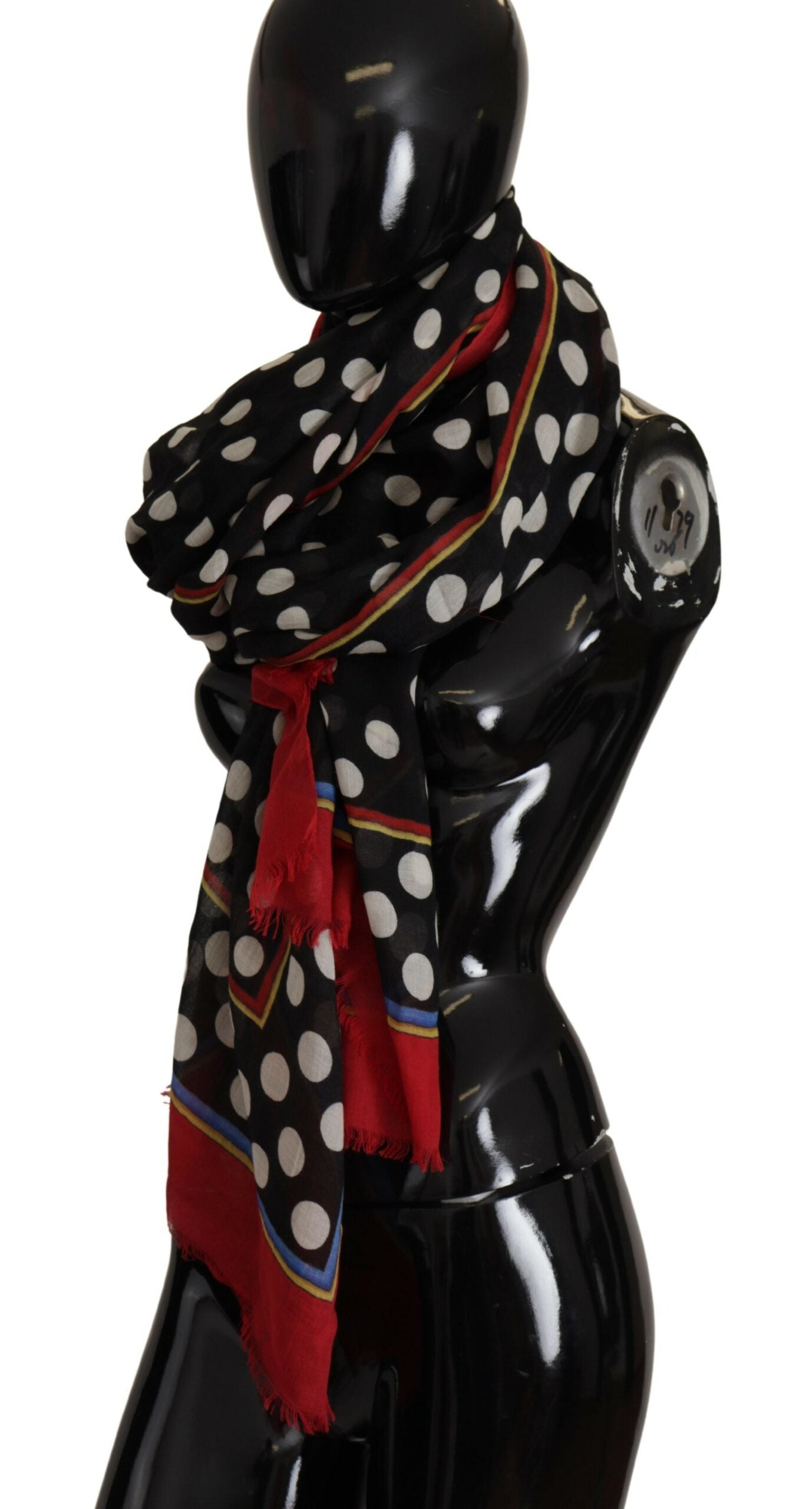Dolce & Gabbana Multicolor Polka Dots Neck Wrap Shawl Scarf - Designed by Dolce & Gabbana Available to Buy at a Discounted Price on Moon Behind The Hill Online Designer Discount Store