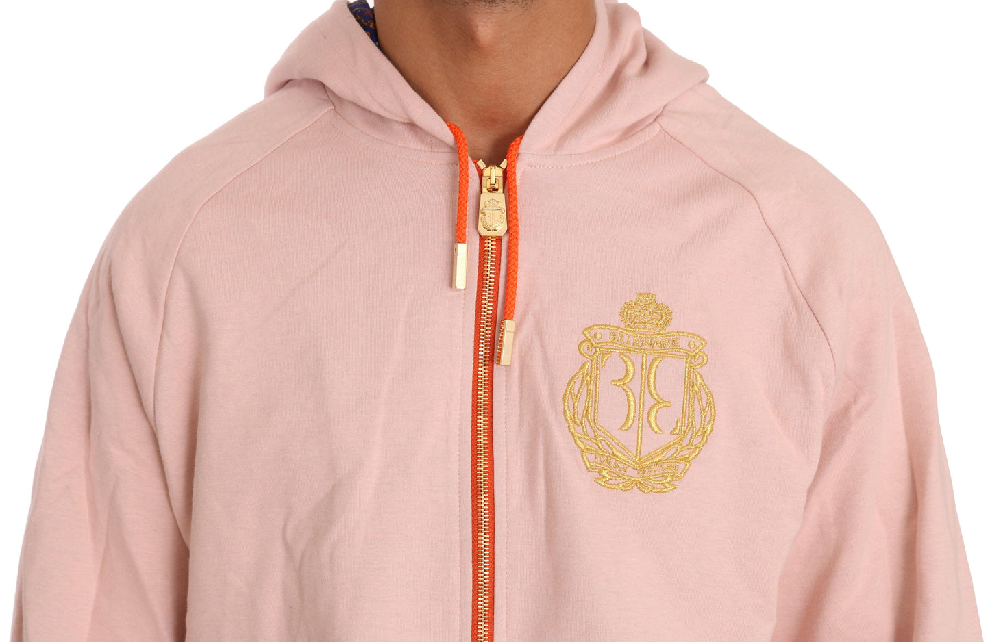 Billionaire Italian Couture Men's Pink Cotton Sweater Pants Tracksuit - Designed by Billionaire Italian Couture Available to Buy at a Discounted Price on Moon Behind The Hill Online Designer 