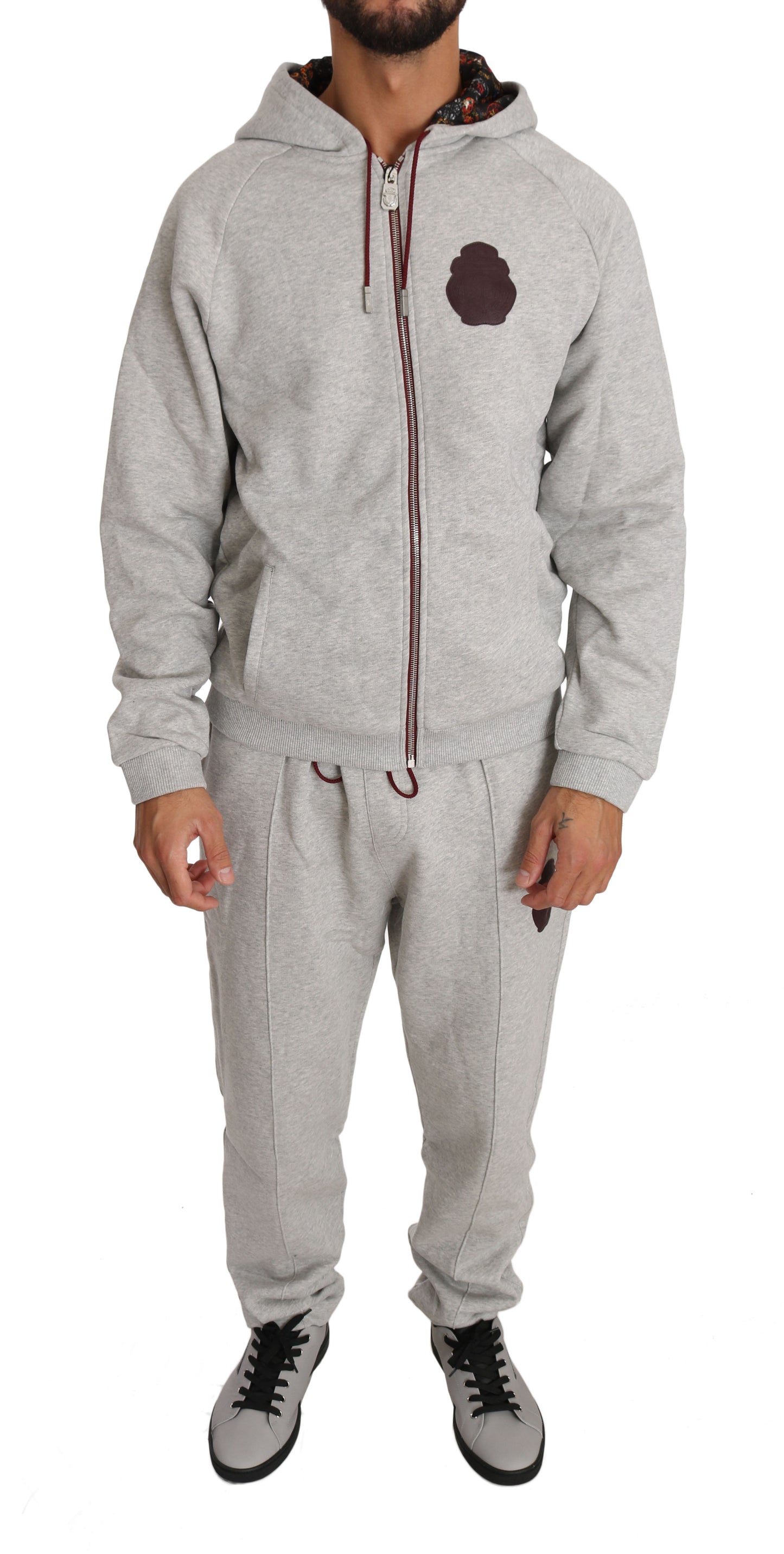Billionaire Italian Couture Men's Gray Cotton Sweater Pants Tracksuit - Designed by Billionaire Italian Couture Available to Buy at a Discounted Price on Moon Behind The Hill Online Designer 