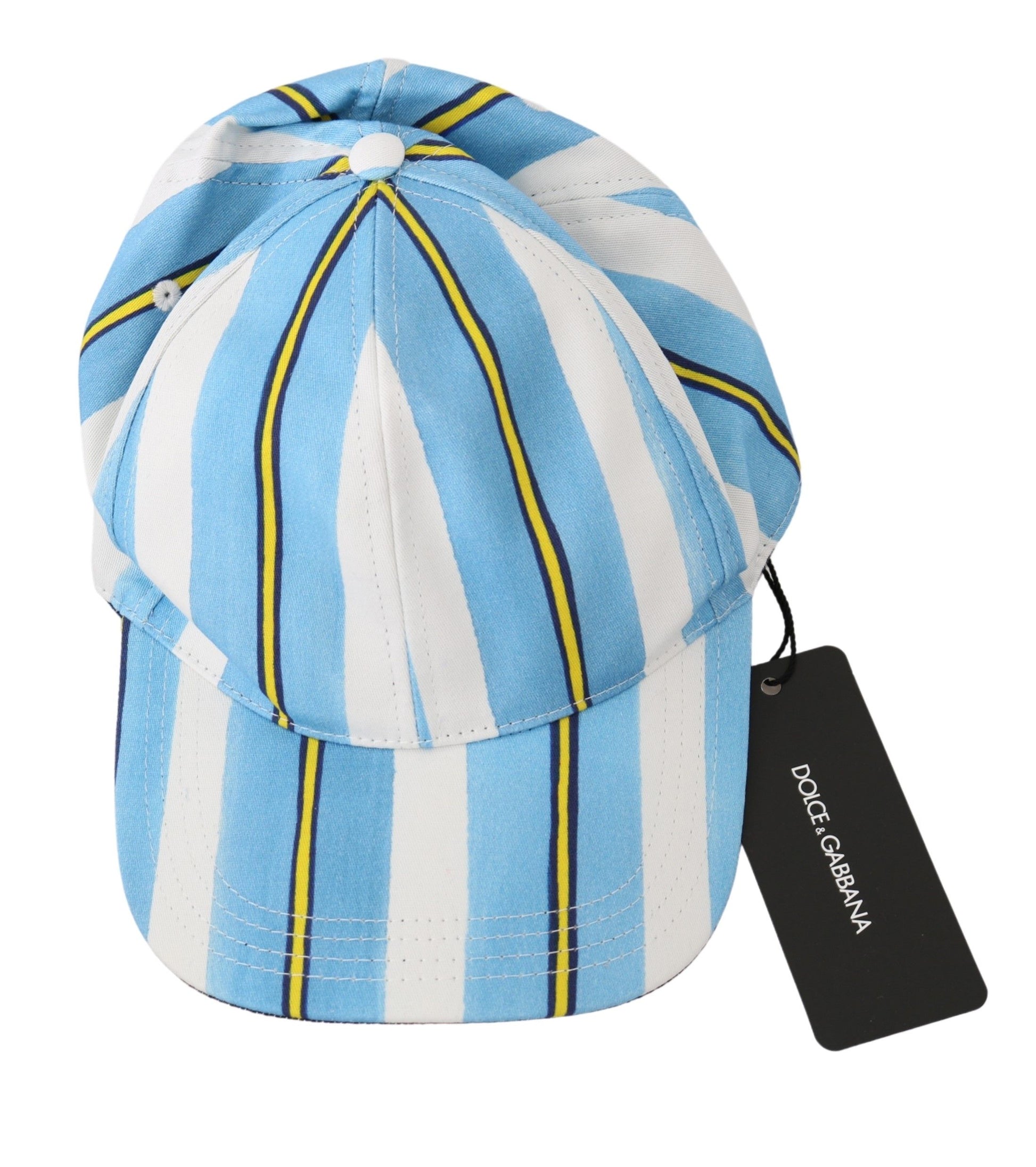 Dolce & Gabbana Multicolor Stripes Baseball Cotton Cap - Designed by Dolce & Gabbana Available to Buy at a Discounted Price on Moon Behind The Hill Online Designer Discount Store
