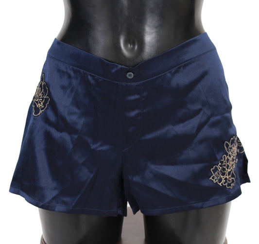 Cotton Blue Lingerie Shorts Underwear - Designed by Ermanno Scervino Available to Buy at a Discounted Price on Moon Behind The Hill Online Designer Discount Store