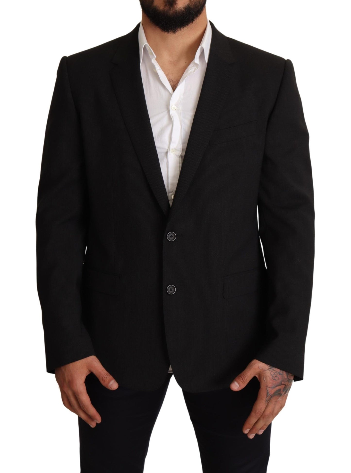 Black Striped MARTINI Jacket Blazer - Designed by Dolce & Gabbana Available to Buy at a Discounted Price on Moon Behind The Hill Online Designer Discount Store