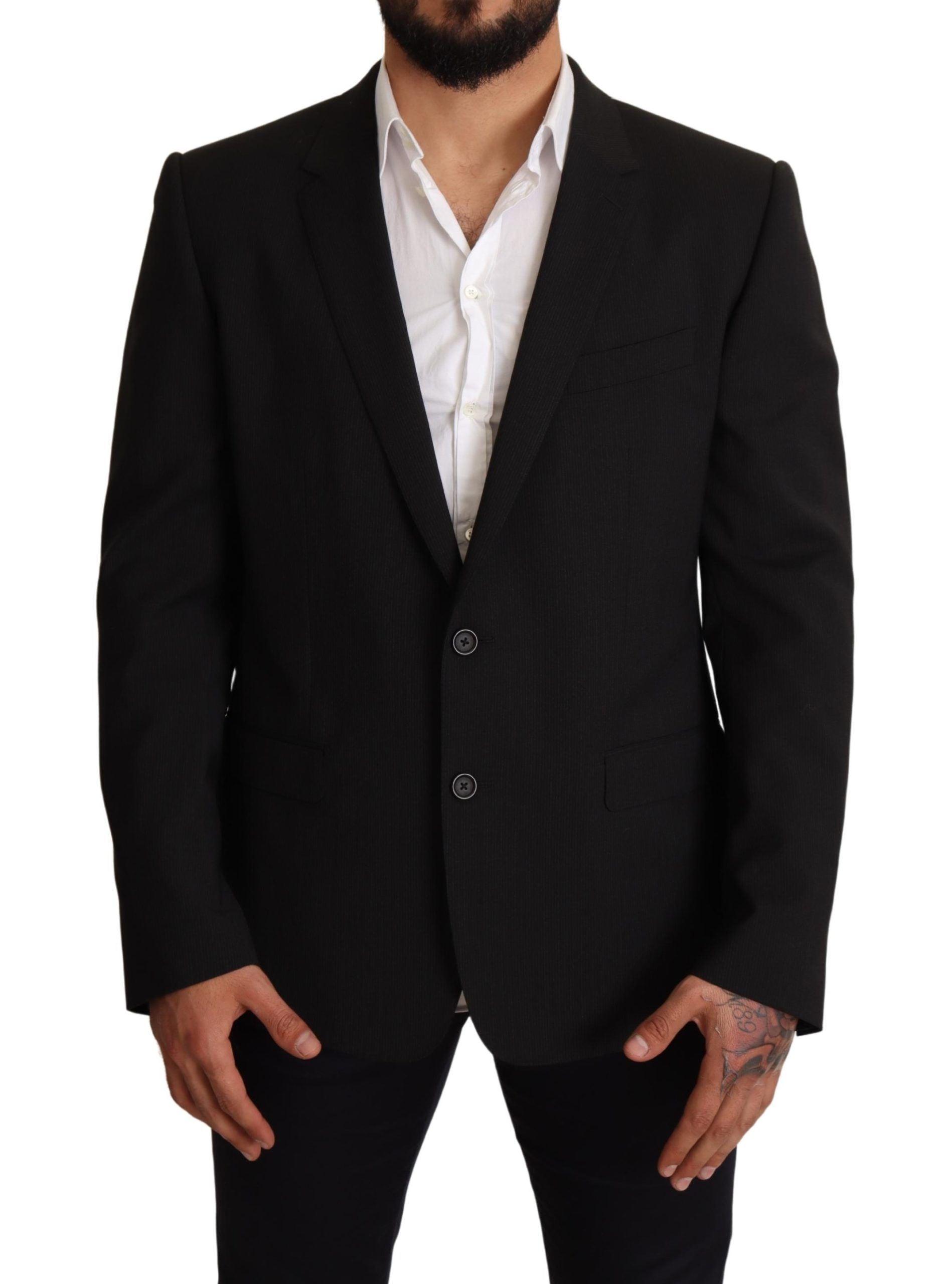 Black Striped MARTINI Jacket Blazer - Designed by Dolce & Gabbana Available to Buy at a Discounted Price on Moon Behind The Hill Online Designer Discount Store