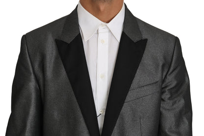 Dolce & Gabbana Men's Gray Patterned MARTINI 2 Piece Suit