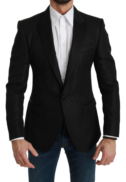 Black Slim Fit Jacket MARTINI Blazer - Designed by Dolce & Gabbana Available to Buy at a Discounted Price on Moon Behind The Hill Online Designer Discount Store