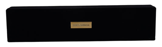 Black Velvet Logo Plaque Storage Bracelet Jewelry Box - Designed by Dolce & Gabbana Available to Buy at a Discounted Price on Moon Behind The Hill Online Designer Discount Store