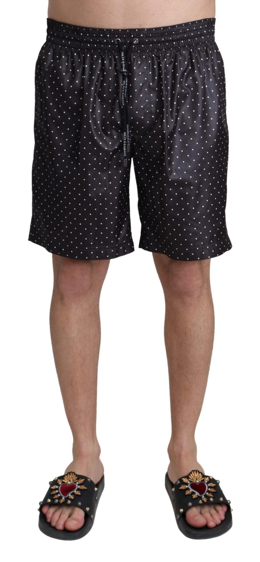Black Polka Dot Print Beachwear Swimwear - Designed by Dolce & Gabbana Available to Buy at a Discounted Price on Moon Behind The Hill Online Designer Discount Store