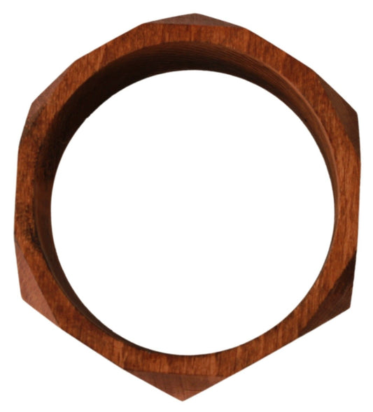 Costume National Brown Wooden Branded Bracelet - Designed by Costume National Available to Buy at a Discounted Price on Moon Behind The Hill Online Designer Discount Store