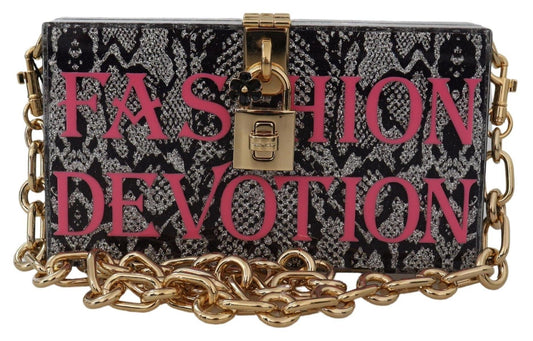 Dolce & Gabbana Grey Fashion Devotion Clutch Plexi SICILY BOX Purse - Designed by Dolce & Gabbana Available to Buy at a Discounted Price on Moon Behind The Hill Online Designer Discount Store