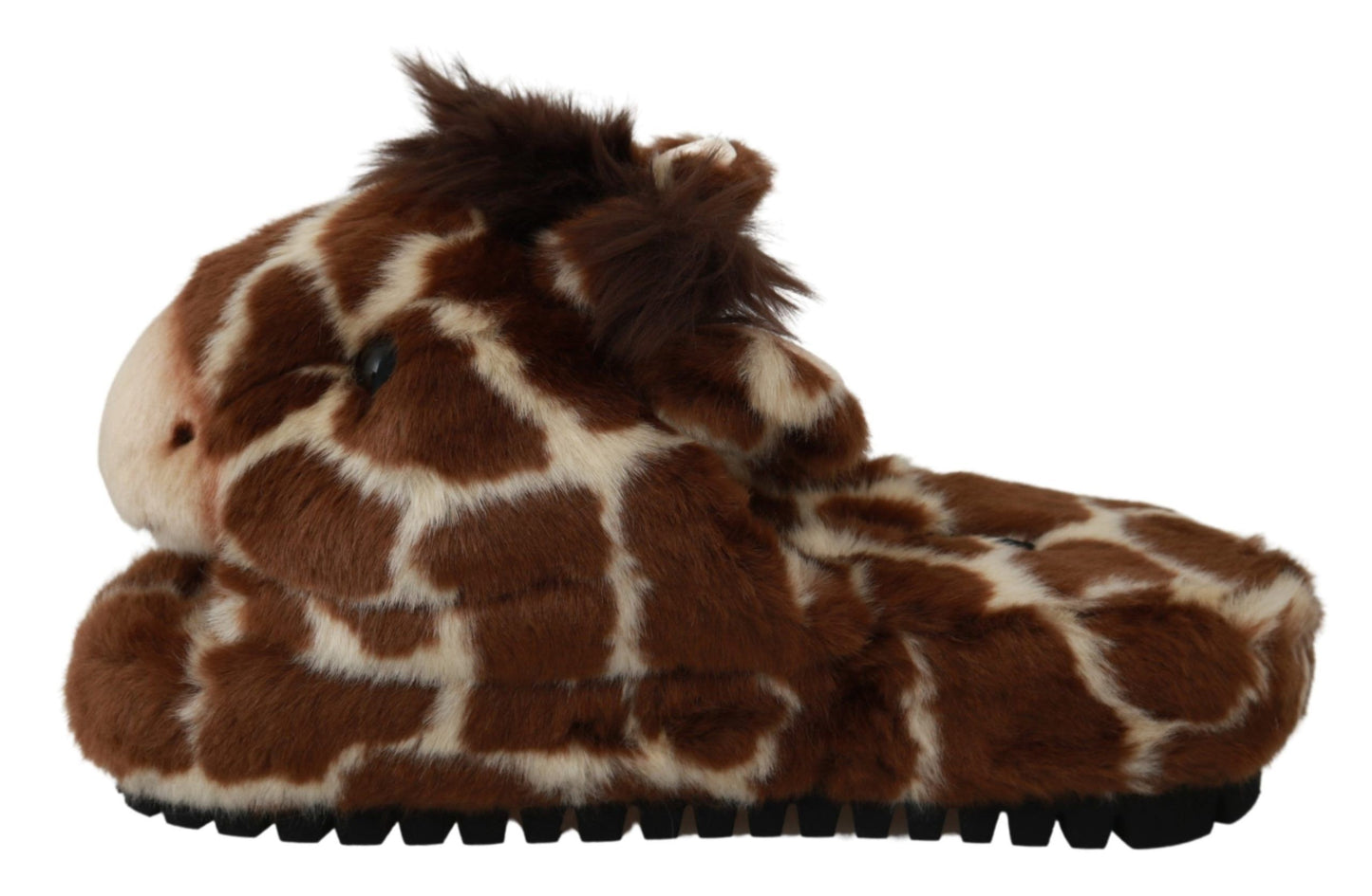Brown Giraffe Slippers Flats Sandals Shoes - Designed by Dolce & Gabbana Available to Buy at a Discounted Price on Moon Behind The Hill Online Designer Discount Store