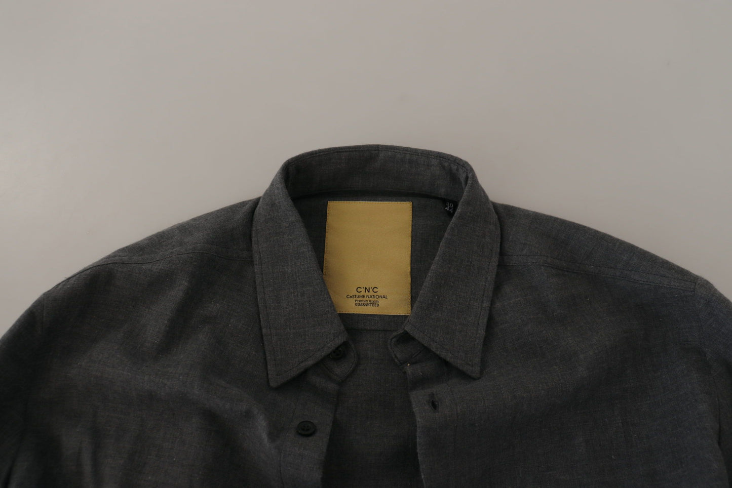 Costume National Dark Grey Cotton Casual Men's Shirt - Designed by Costume National Available to Buy at a Discounted Price on Moon Behind The Hill Online Designer Discount Store