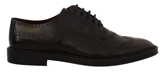 Dolce & Gabbana Purple Leather Oxford Wingtip Formal Shoes - Designed by Dolce & Gabbana Available to Buy at a Discounted Price on Moon Behind The Hill Online Designer Discount Store