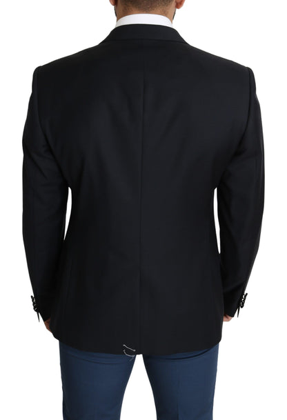 Black Wool Single Breasted  MARTINI Blazer - Designed by Dolce & Gabbana Available to Buy at a Discounted Price on Moon Behind The Hill Online Designer Discount Store