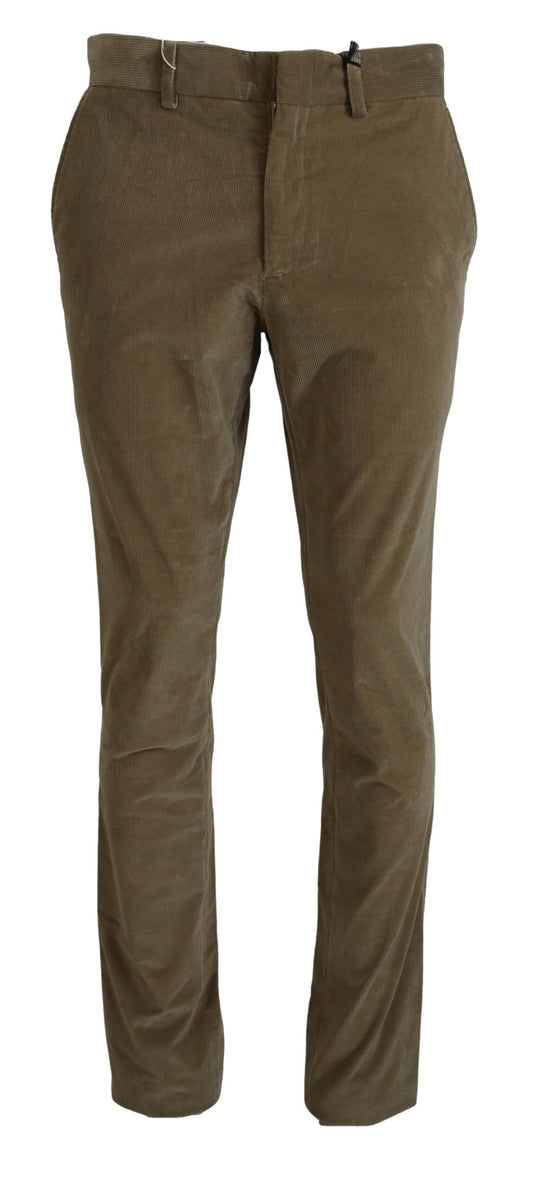 Tommy Hilfiger Men's Brown Cotton Corduroy Casual Pants