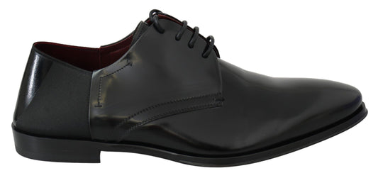 Black Patent Leather Lace Derby Shoes - Designed by Dolce & Gabbana Available to Buy at a Discounted Price on Moon Behind The Hill Online Designer Discount Store